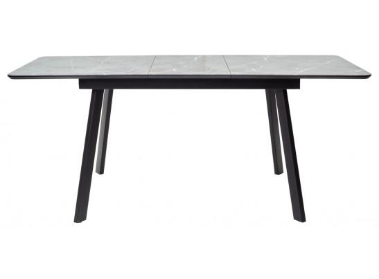 Стол АРУБА 140 Серый мрамор СКОРПИО , стекло / черный каркас в Каменске-Уральском