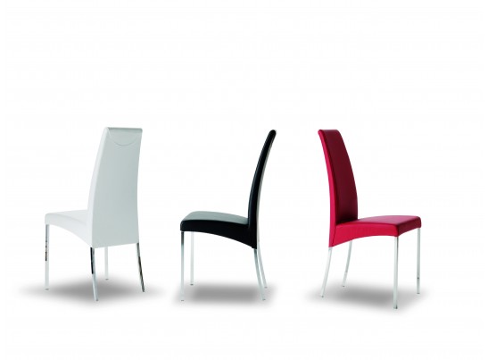 Стул AIDA 04.01 (G093 хром/ TR505 белый, экокожа) в Каменске-Уральском