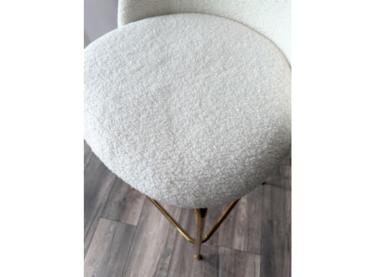 Барный стул GLADE NINI-01 Белый, teddy / золотой каркас в Каменске-Уральском