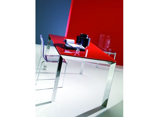 Стол SIRIO (42,38G) 110/150х75хН75 см (G093 LEGS/ M089 FRAME/C152 черн глянц ст) в Каменске-Уральском