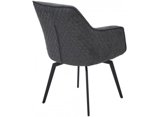 Стул RENLY 180 град. поворот. Brego-16 Темно-серый, ткань / Черный, ®DISAUR