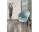 Стул ГЕММА, цвет RAIN 7 breeze, велюр / черный каркас в Каменске-Уральском