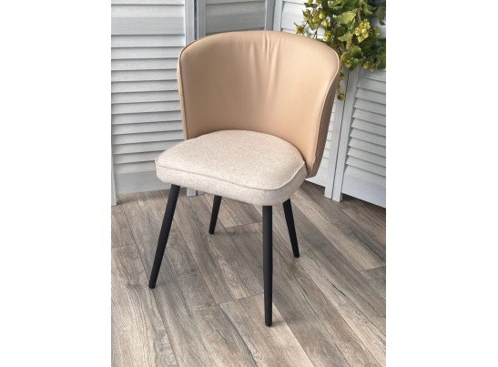 Стул МОНЕ цвет Айвори ROVENA IVORI ткань / ORAKUL 130 экокожа / Черный каркас в Каменске-Уральском