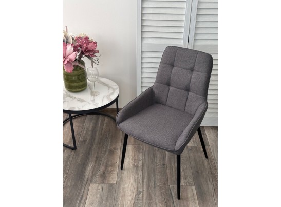 Стул CARACAS Barrel-97 Антрацит, ткань / черный каркас Товарный знак DISAUR в Каменске-Уральском