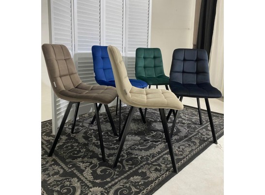 Стул CHILLI SQUARE BLUVEL-38 LATTE, велюр в Каменске-Уральском