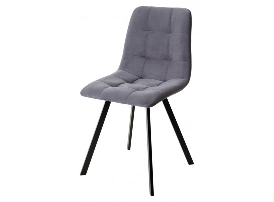 Стул CHILLI-Q SQUARE серый #27, велюр / черный каркас, 4 шт./1 к, в Каменске-Уральском