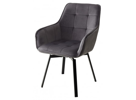 Стул MAVERICK 360 град. поворот. BLUVEL-14 GREY/ черный каркас, в Каменске-Уральском