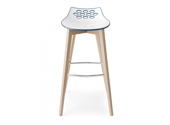 Стул JAM W CB/1487, ash.P12 smoke/ P799-P12P WHITE/ GLOSSY SKY BLUE в Каменске-Уральском