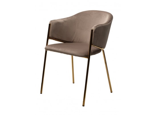 Стул DILL BLUVEL-40 BEIGE, велюр/ золотой каркас в Каменске-Уральском
