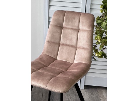 Стул CHILLI SQUARE UF912-10B античный бежевый, велюр без "пальчиковый"/ черный каркас в Каменске-Уральском