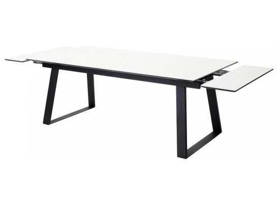 Стол Франк 200 БЕЛЫЙ МРАМОР, КЕРАМИКА / ЧЕРНЫЙ в Каменске-Уральском