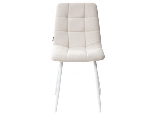 Стул CHILLI UF860-01B бежевый, ткань/белый каркас в Каменске-Уральском