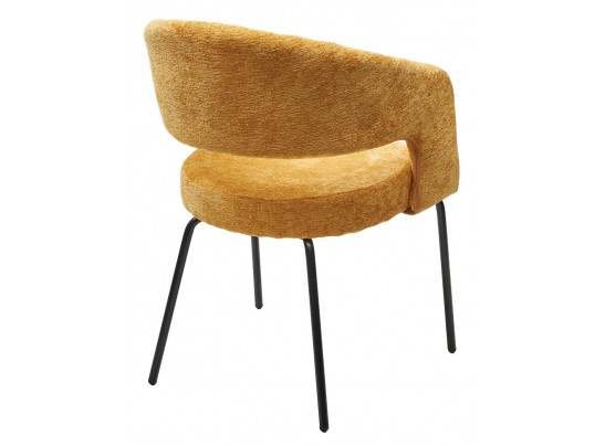 Стул SNUG 3018-08 горчичный, шенилл / черный каркас, ®DISAUR в Каменске-Уральском