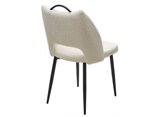 Стул JANETY UF998-01 белый, букле / черный каркас / Товарный знак DISAUR в Каменске-Уральском