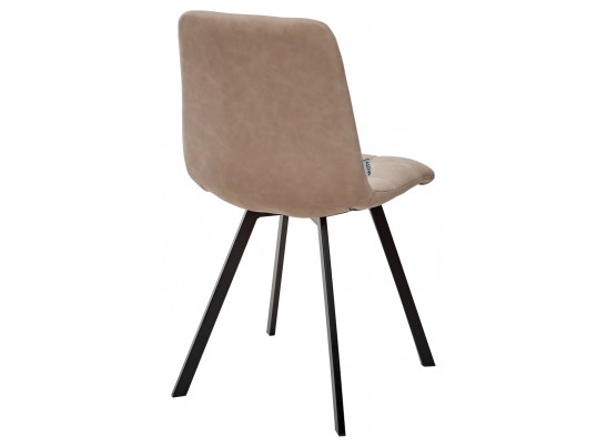 Стул CHILLI SQUARE RU-09 серо-бежевый винтаж, PU / черный каркас в Каменске-Уральском