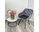 Стул GALE 360 град. поворот. BLUVEL-14 GREY, велюр/ черный каркас, в Каменске-Уральском