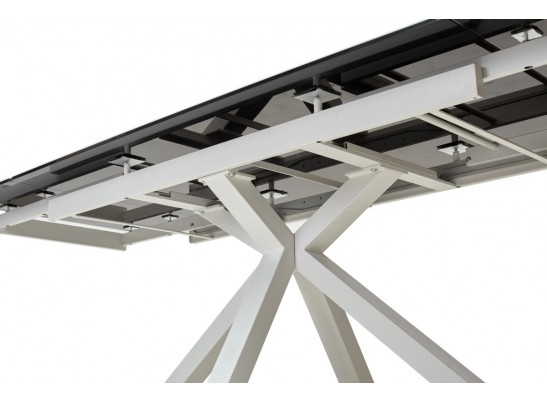 Стол ALTO 160 KL-188 Контрастный мрамор матовый, итальянская керамика/ белый каркас в Каменске-Уральском