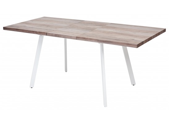 OLD Стол BRICK-2 120 Серый дуб #31054K/ БЕЛЫЙ каркас в Каменске-Уральском