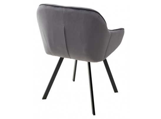 Стул GALE 360 град. поворот. BLUVEL-14 GREY, велюр/ черный каркас, в Каменске-Уральском