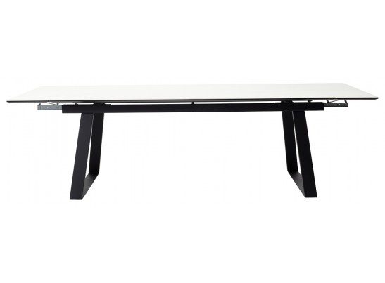 Стол Франк 200 БЕЛЫЙ МРАМОР, КЕРАМИКА / ЧЕРНЫЙ в Каменске-Уральском