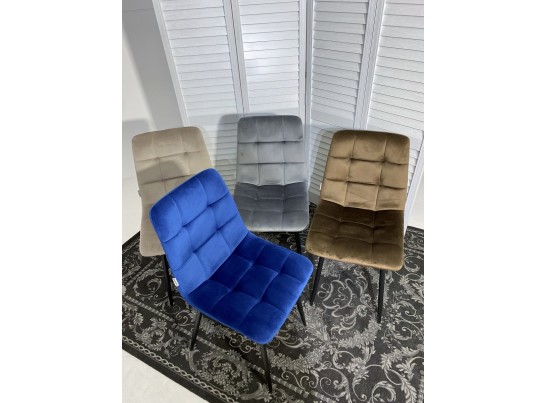 Стул CHILLI G062-40 серый, велюр / черный каркас в Каменске-Уральском