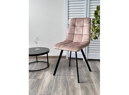 Стул CHILLI SQUARE UF912-10B античный бежевый, велюр без "пальчиковый"/ черный каркас в Каменске-Уральском