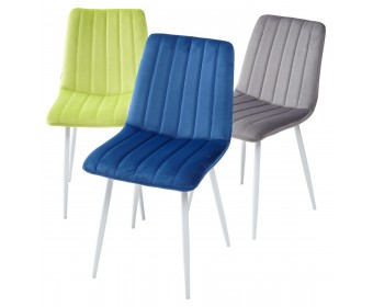 Стул DUBLIN G108-26 стебелек перца, велюр / белый каркас 