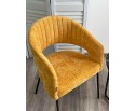 Стул SNUG 3018-08 горчичный, шенилл / черный каркас, ®DISAUR в Каменске-Уральском