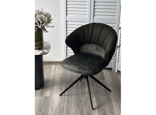 Стул ASTRA 360 град. поворот Зеленый Sonic 77 ткань / 7525-156 велюр / черный каркас, ®DISAUR