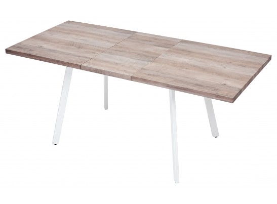 OLD Стол BRICK-2 120 Серый дуб #31054K/ БЕЛЫЙ каркас в Каменске-Уральском