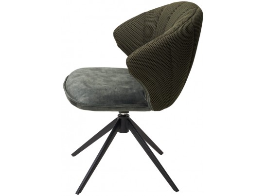Стул ASTRA 360 град. поворот Зеленый Sonic 77 ткань / 7525-156 велюр / черный каркас, ®DISAUR