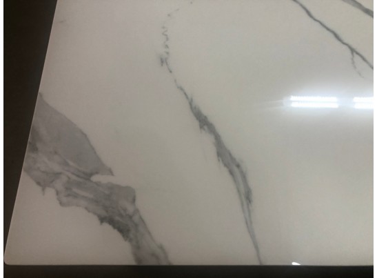 Стол CORNER 120 GLOSS STATUARIO WHITE SINTERED STONE / WHITE в Каменске-Уральском
