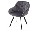Стул GALE 360 град. поворот. BLUVEL-14 GREY, велюр/ черный каркас, в Каменске-Уральском