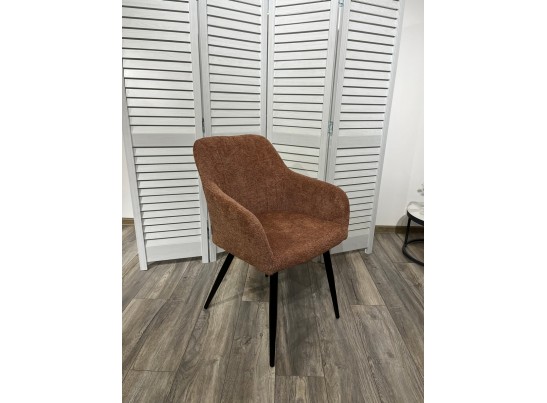 Стул BRANDY WZ2042-08 бронзовый фактурный велюр/ черный каркас в Каменске-Уральском