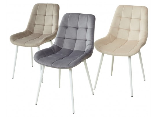 Стул ХОФМАН, цвет H-15 Темно-серый, велюр / белый каркас в Каменске-Уральском