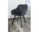 Стул GALE 360 град. поворот. BLUVEL-14 GREY, велюр/ черный каркас, в Каменске-Уральском