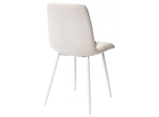 Стул CHILLI UF860-01B бежевый, ткань/белый каркас в Каменске-Уральском