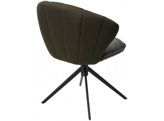 Стул ASTRA 360 град. поворот Зеленый Sonic 77 ткань / 7525-156 велюр / черный каркас, ®DISAUR