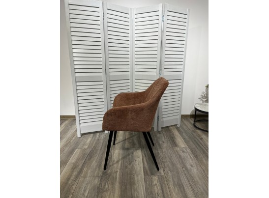 Стул BRANDY WZ2042-08 бронзовый фактурный велюр/ черный каркас в Каменске-Уральском