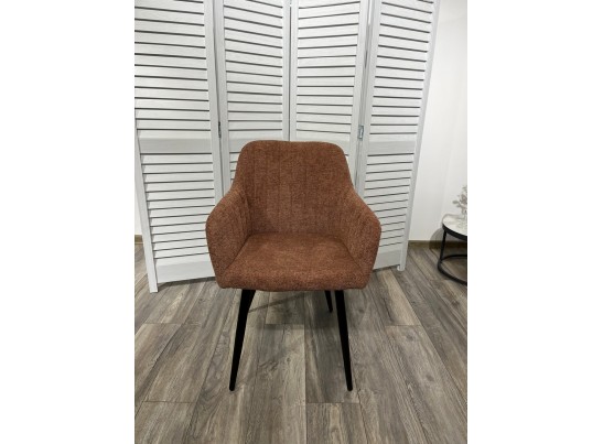 Стул BRANDY WZ2042-08 бронзовый фактурный велюр/ черный каркас в Каменске-Уральском