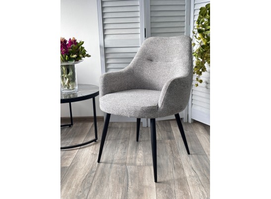 Стул STAMEN ткань DAVIS RETRO BLISS 85, цвет серый / черный каркас, ®DISAUR в Каменске-Уральском