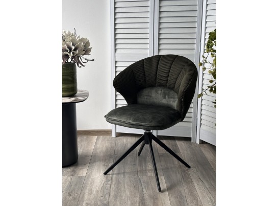 Стул ASTRA 360 град. поворот Зеленый Sonic 77 ткань / 7525-156 велюр / черный каркас, ®DISAUR