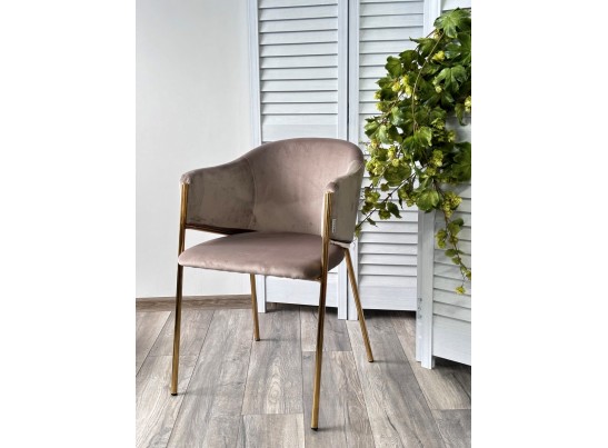 Стул DILL BLUVEL-40 BEIGE, велюр/ золотой каркас в Каменске-Уральском