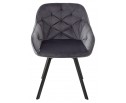 Стул GALE 360 град. поворот. BLUVEL-14 GREY, велюр/ черный каркас, в Каменске-Уральском