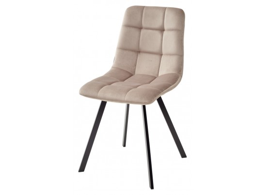 Стул CHILLI SQUARE BLUVEL-40 бежевый, велюр / черный каркас в Каменске-Уральском