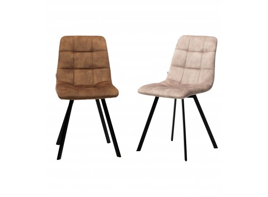 Стул CHILLI SQUARE UF912-10B античный бежевый, велюр без "пальчиковый"/ черный каркас в Каменске-Уральском