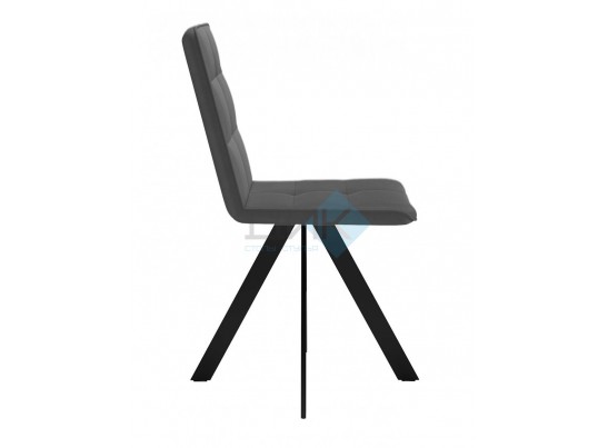 Стул BRONX, 360 град. поворот. B28 Темно-серый, велюр / черный каркас, в Каменске-Уральском