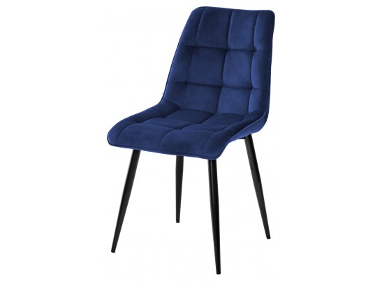 Стул CHIC BLUVEL-86 NAVY BLUE / черный каркас в Каменске-Уральском