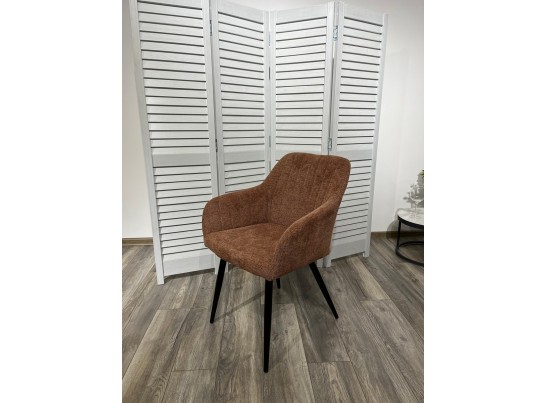 Стул BRANDY WZ2042-08 бронзовый фактурный велюр/ черный каркас в Каменске-Уральском