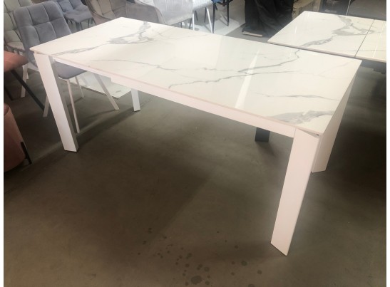 Стол CORNER 120 GLOSS STATUARIO WHITE SINTERED STONE / WHITE в Каменске-Уральском